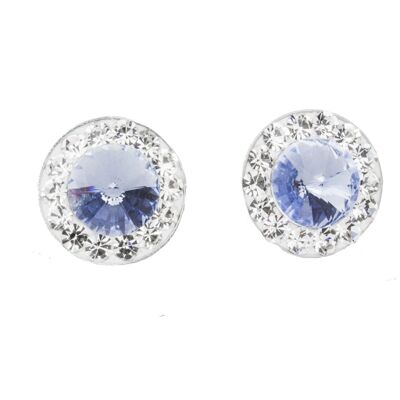 Stud Letizia 925 silver crystal-light sapphire