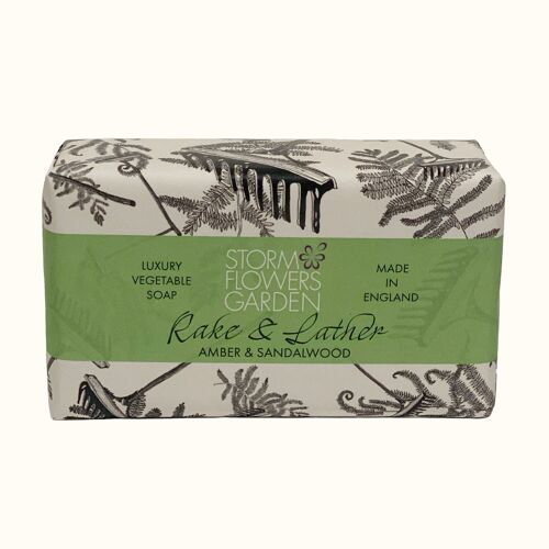 Rake and Lather | Amber and Sandalwood Scented Soap Bar