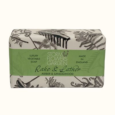 Rake and Lather | Jabón con aroma a ámbar y sándalo (190 g)