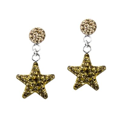 Earrings Stars 925 silver light colorado topaz