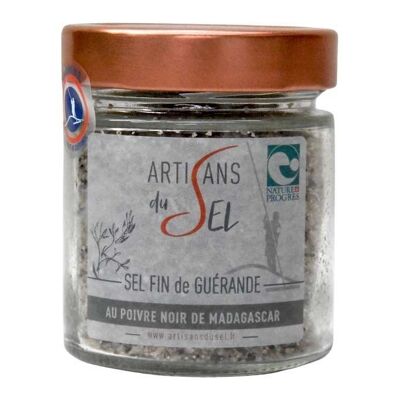 Verrine Feines Guérande-Salz mit schwarzem Pfeffer aus Madagaskar - 150g