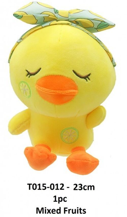 T015-012 Pluche Duckling - Mixed Fruits - 1pc - 23cm