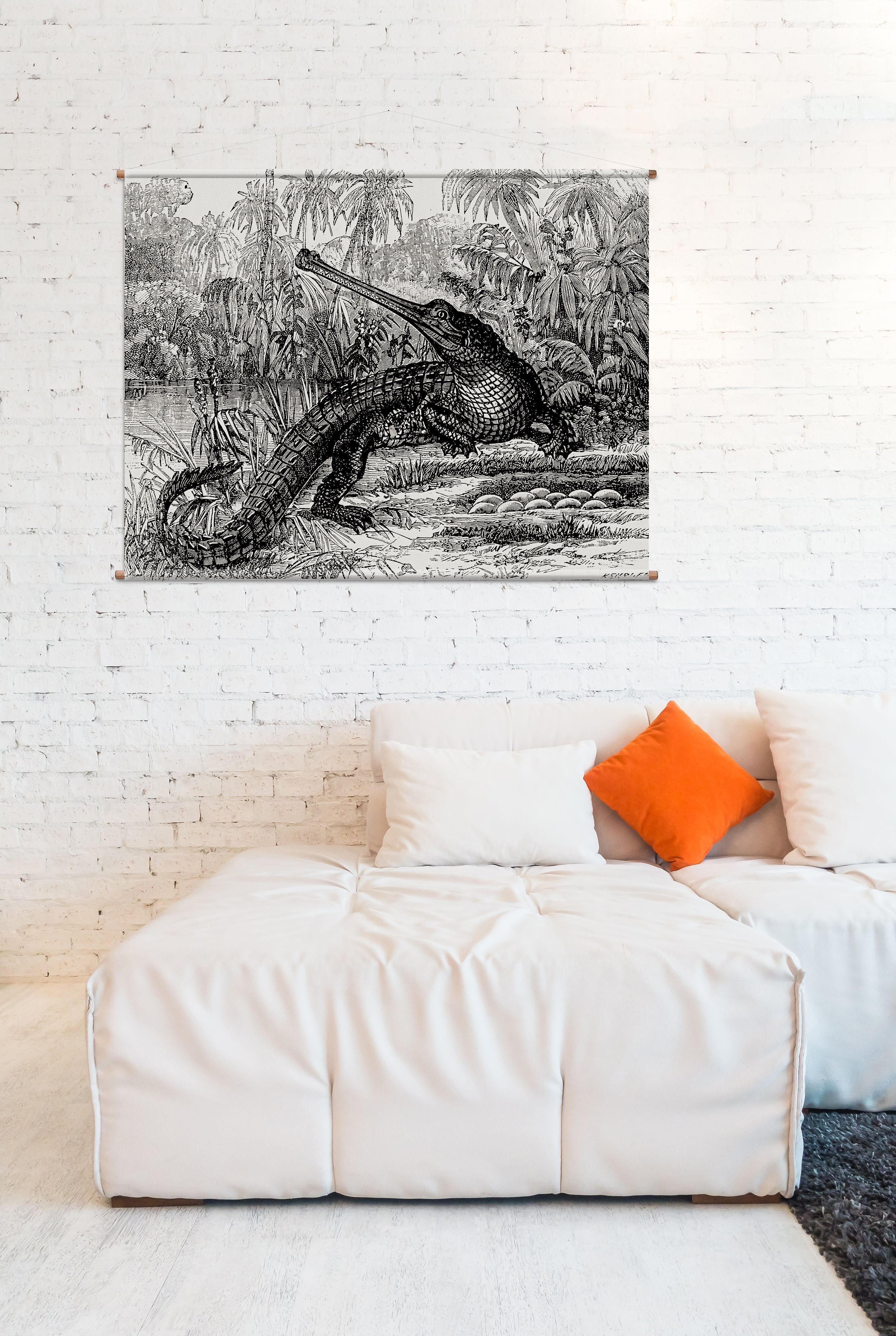 Attaccatura da parete vintage Les Crocodiles