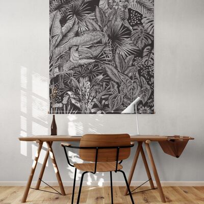 Tenture murale textile jungle botanique exotique
