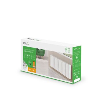 TCP Smart WiFi Rempli d'huile Low & Slim Profile Conservatory Radiator Blanc 1300W 3