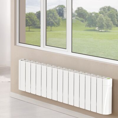 TCP Smart WiFi Oil Filled Low & Slim Profile Conservatory Radiator White 1500W
