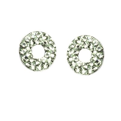 Stud earrings little Paris 925 silver chrysolite