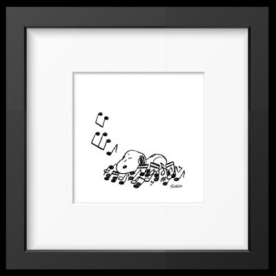 Peanuts Bed of Notes Framed Print