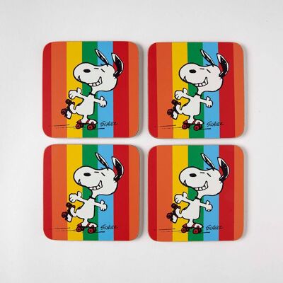 Peanuts Good Times Dessous de Verre Lot de 4