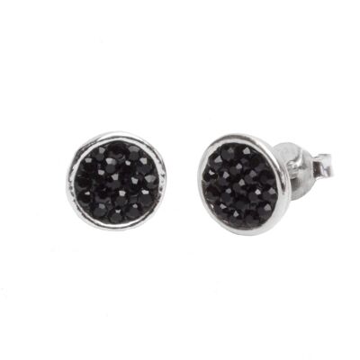 Studs Jessica 925 silver jet