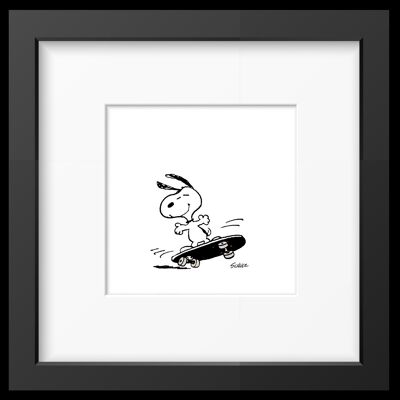Peanuts Skateboard Framed Print