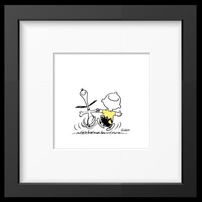 Peanuts Snoopy Charlie Dance gerahmter Druck