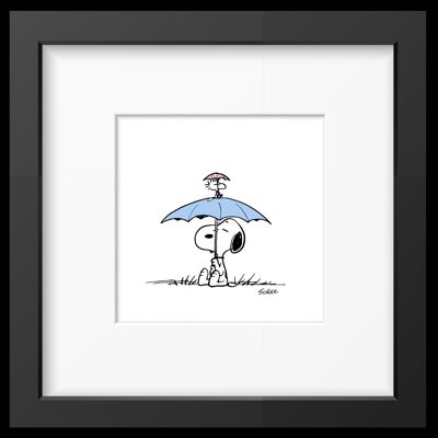 Peanuts Regenschirm gerahmter Druck