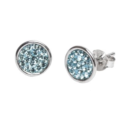 Studs Jessica 925 silver aquamarine