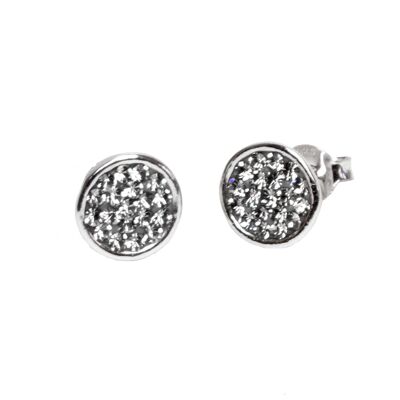 Studs Jessica 925 silver black diamond