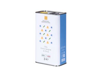 Huile d'olive extra vierge de l'italien Oliva Frantoio Montecchia Tin 3 Lt. 1