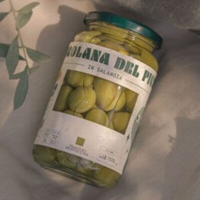 DOP Olives Ascolana del Piceno - en saumure dans un bocal en verre