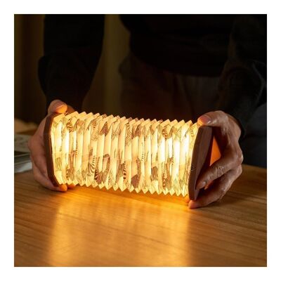 Lampe accordéon en velours (avec 5 motifs design tendance) zèbre marron velours