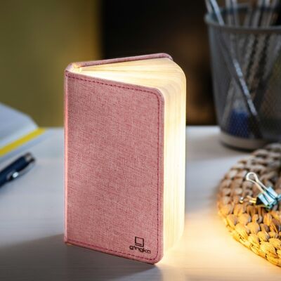 Linen Fabric             Smart Book Light     (Red Dot Design Award winner) Mini Blush Pink