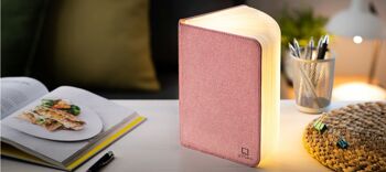 Lampe de lecture intelligente en tissu de lin (lauréat du Red Dot Design Award) Large Blush Pink 1