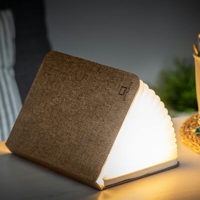 Linen Fabric             Smart Book Light     (Red Dot Design Award winner) Large Coffee Brown