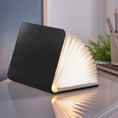 Fiber Leather Smart Book Light (Gewinner des Red Dot Design Award) Großes schwarzes Leder