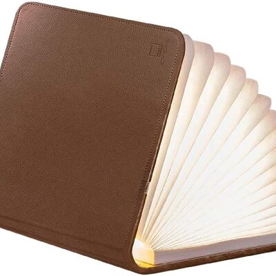 Fiber Leather Smart Book Light (Gewinner des Red Dot Design Award) Großes braunes Leder