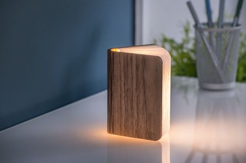 Natural Wood                        Smart Book Light     (Red Dot Design Award winner) Walnut Mini