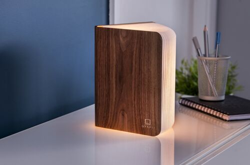 Natural Wood                        Smart Book Light     (Red Dot Design Award winner)  Walnut  Large