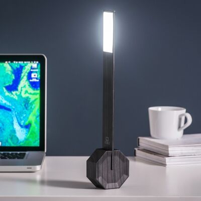 Lampe de bureau portable Octagon One (design primé à plusieurs prix mondiaux) Noir