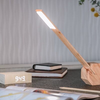 Lampe de bureau portable Octagon One (design primé à plusieurs prix mondiaux) Érable