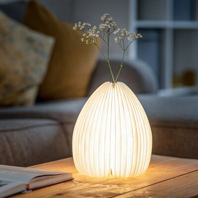 Smart Vase Light natural walnut wood