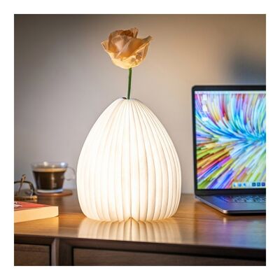 Smart Vase Light natural bamboo wood