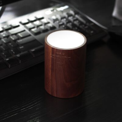 Drum Light Bluetooth Speaker natural walnut wood