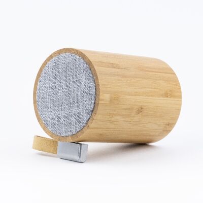 Enceinte Bluetooth Drum Light bois de hêtre naturel