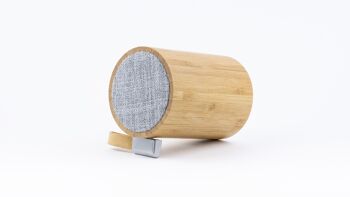 Enceinte Bluetooth Drum Light bois de hêtre naturel 1