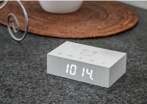 Flip Cilck Clock          (UK Award Winner) natural White Birch