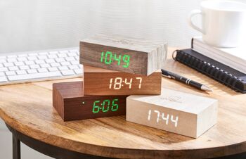 Flip Cilck Clock (UK Award Winner) bois de bambou naturel 2
