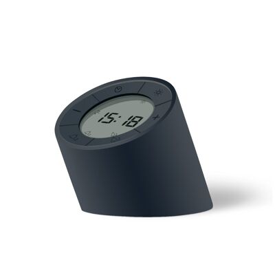 The Edge Light Alarm Clock                        (MoMA Best Selling Alarm Clock) matte Black