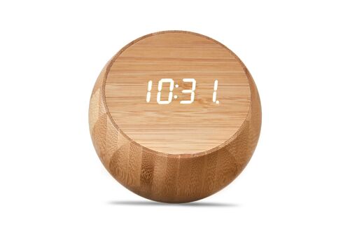 Tumbler Click Clock natural bamboo wood