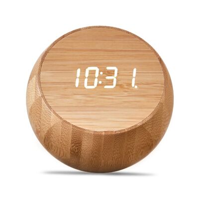 Tumbler Click Clock natural bamboo wood