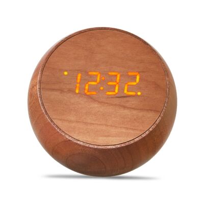 Tumbler Click Clock in legno di ciliegio naturale