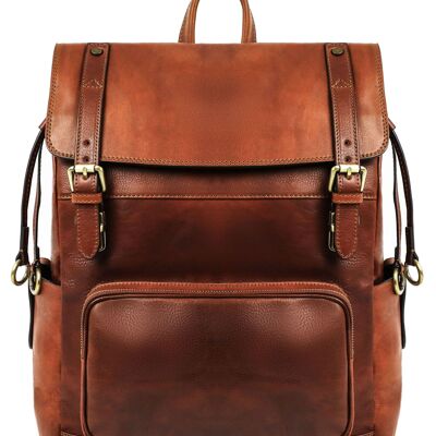 Tan Leather Backpack Christmas Gift - The Good Earth