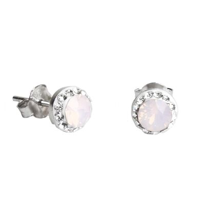 Clous d'oreilles Lotta argent 925 opale d'eau rose