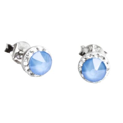 Studs Lotta 925 silver crystal summer blue