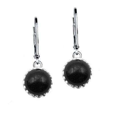 Pendientes Carmen plata 925 negro