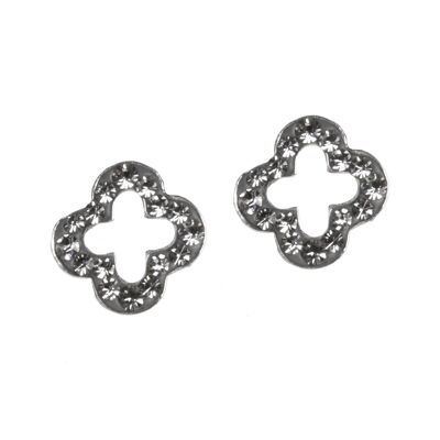 Stud earrings Felicita 925 silver black diamond
