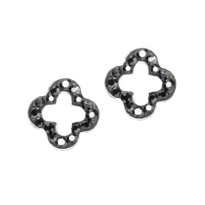 Felicita stud earrings in 925 silver hematite