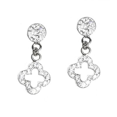 Pendientes Felicita colgante cristal plata 925