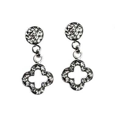 Earrings Felicita hanging 925 silver black diamond